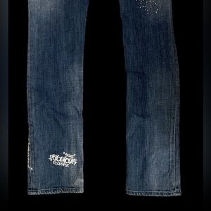 STELLA Distressed Raw Hem Jeans - Blue